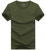 Army Green Round Neck T - Shirt 1